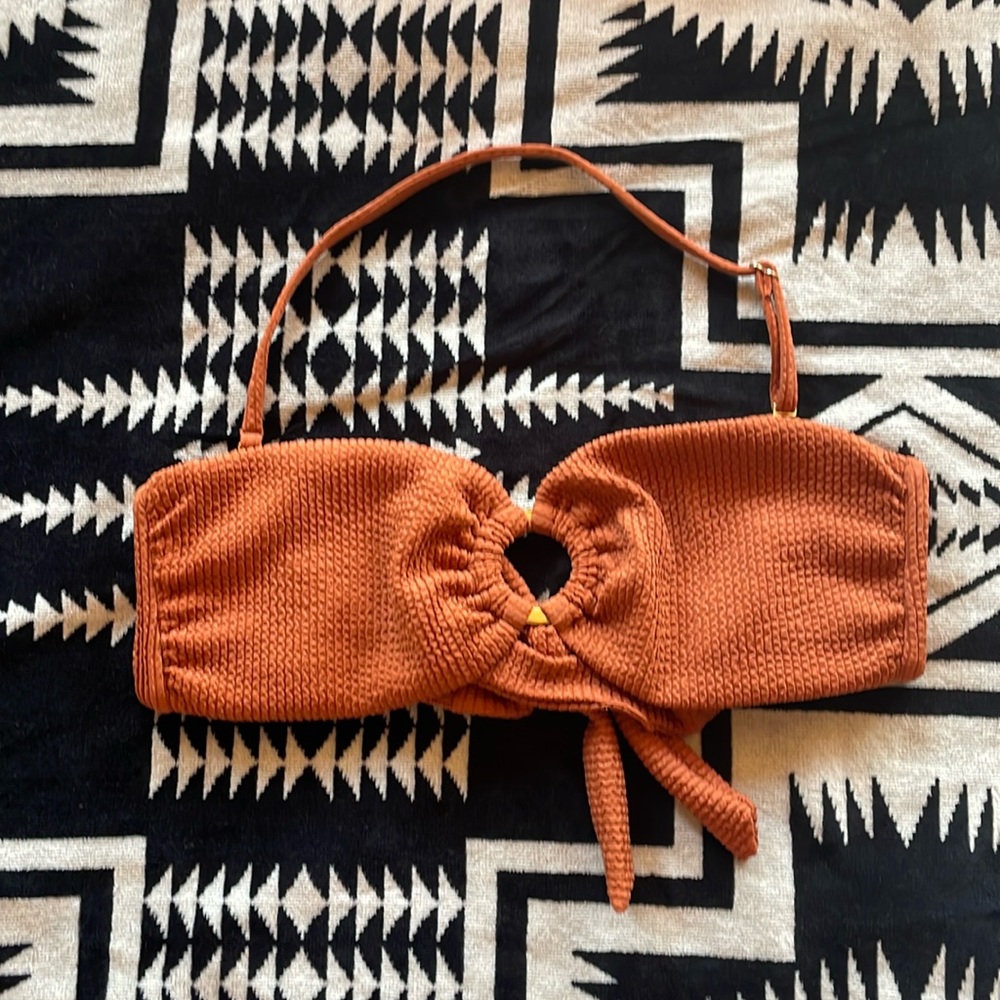 Monday Swimwear Costa Rica Bandeau in Clay sz Medium
